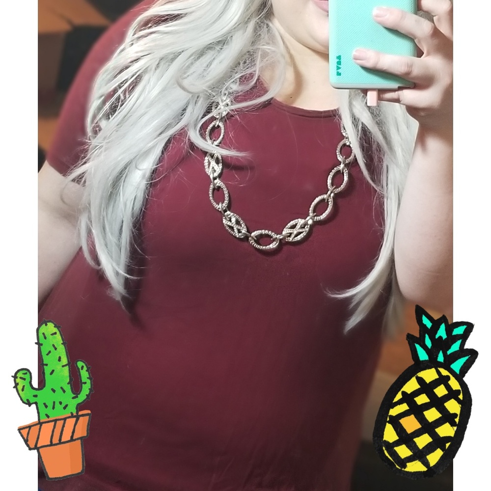 Hannah high low marron short sleeve top